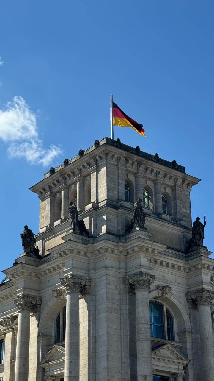 Reichstag architecture against a clear sky